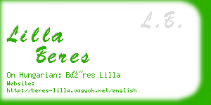 lilla beres business card